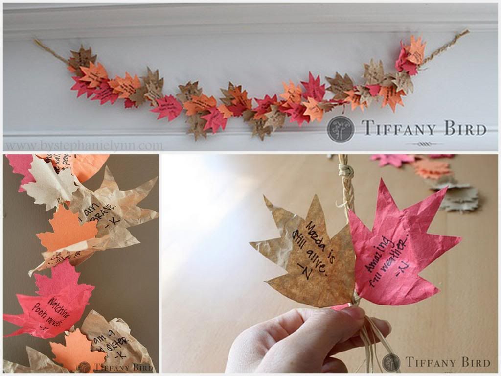 20 Thankful Garlands and Gratitude Tree Crafts for November {Saturday Inspiration & Ideas}