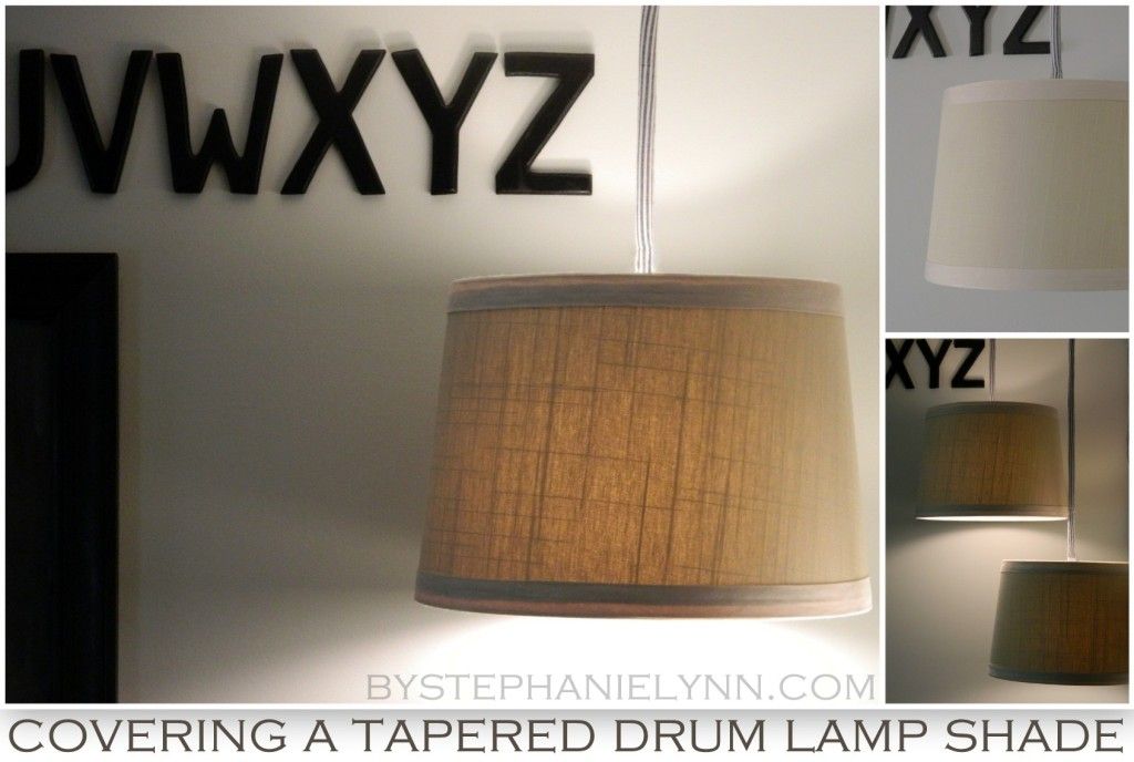 How to Cover a Tapered Drum Lamp Shade – Tuesday {ten}