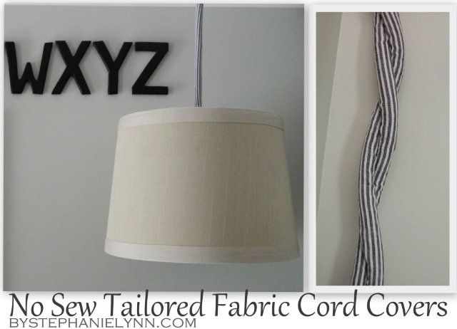 How To Make A No Sew Tailored Fabric Cord Cover For Lights