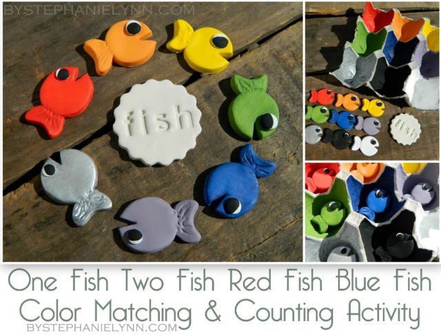 One Fish Two Fish Color Matching & Counting Activity {Dr. Seuss Kids Craft}