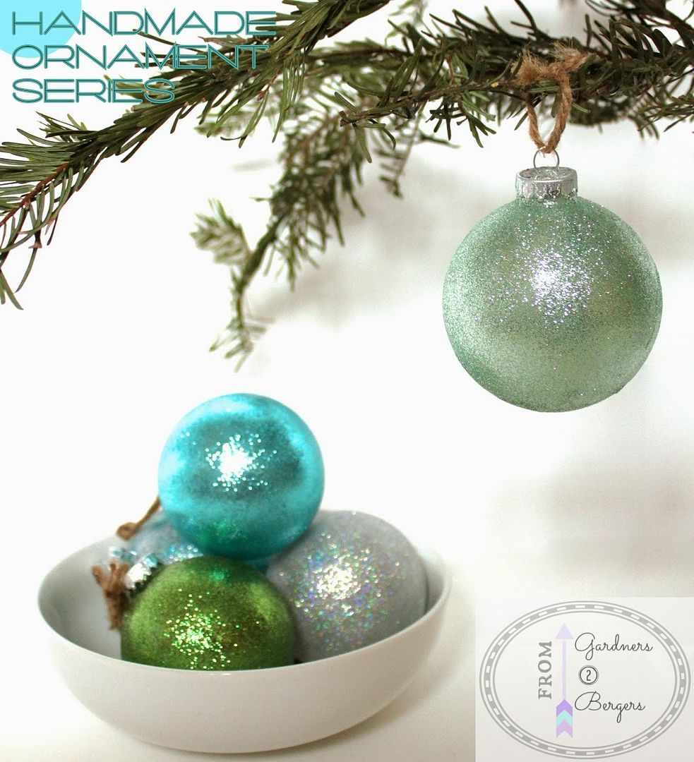 Homemade Glitter Covered Ornaments