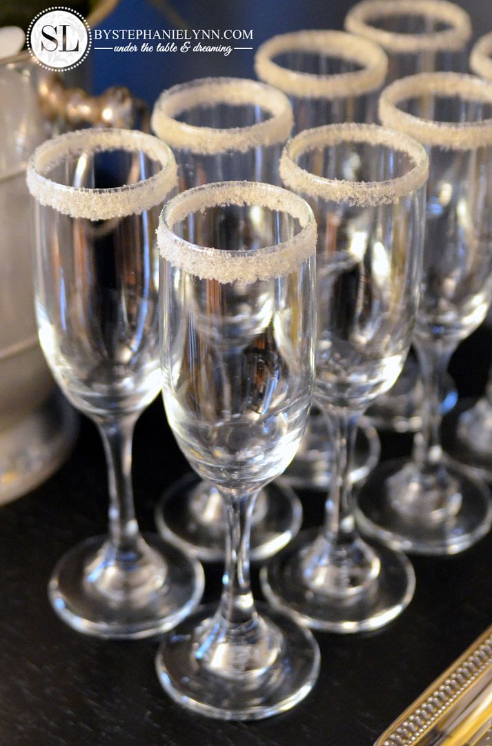 Sugar Rim Champagne Glasses