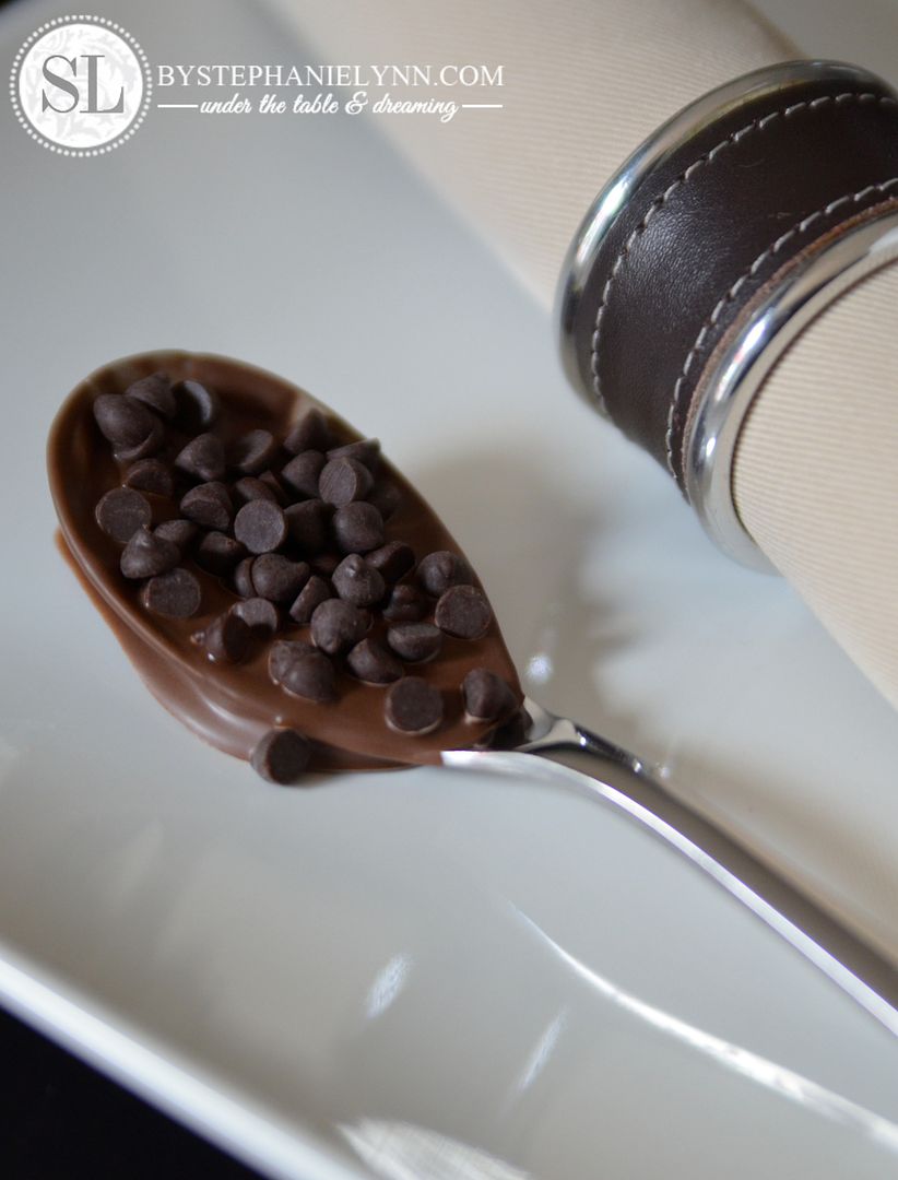 chocolate covered coffee spoons