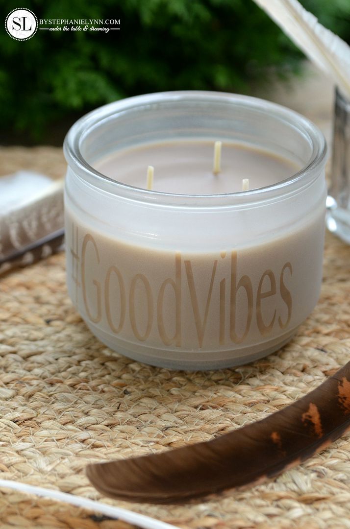 DIY Personalized Summer Hashtag Candles #michaelsmakers 