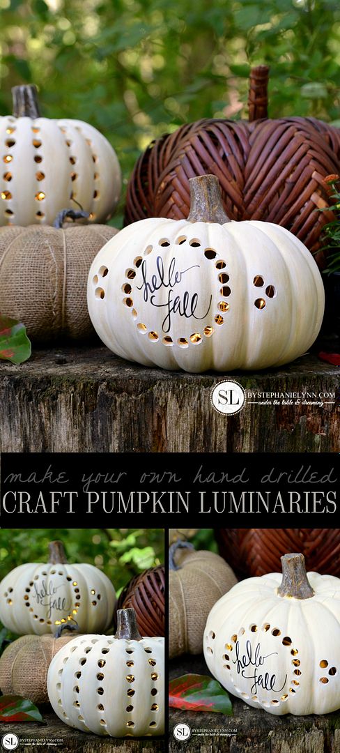 Drilled Craft Pumpkin Luminaries #michaelsmakers 