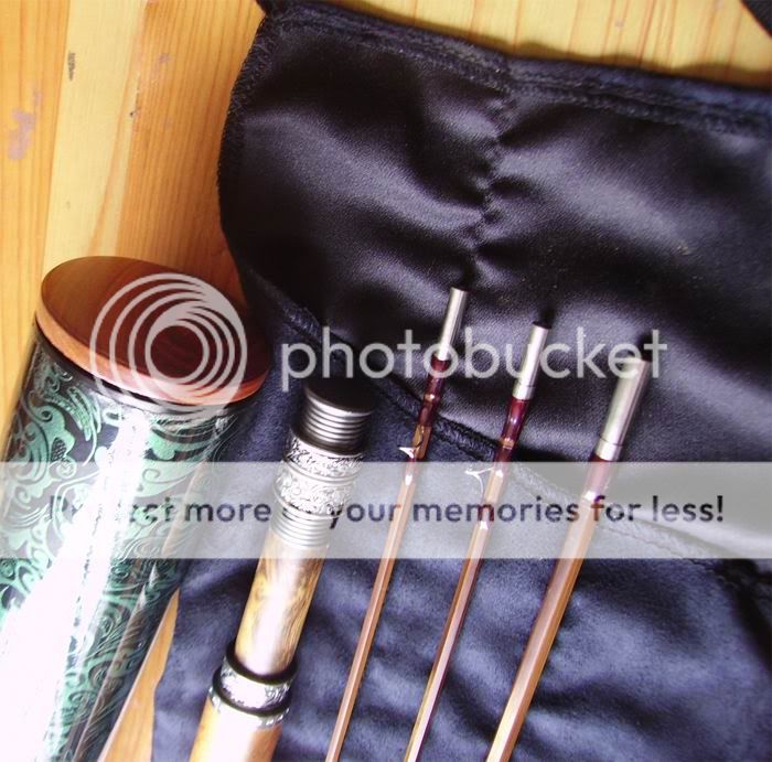 Superb 8ft 3pcs 2tips Deluxe Bamboo Fly Rod #5 6  
